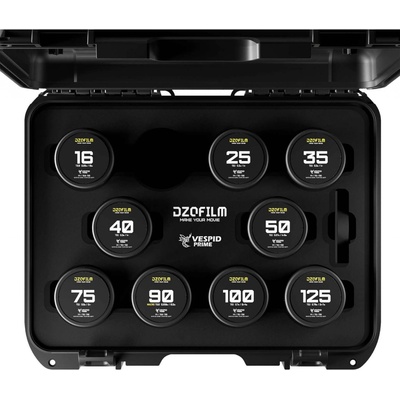DZOFILM Vespid Prime 9 Lens Kit 16 / 25 / 35 / 40 / 50 / 75 / 100 / 125 mm T2,1 + Macro 90 mm T2,8