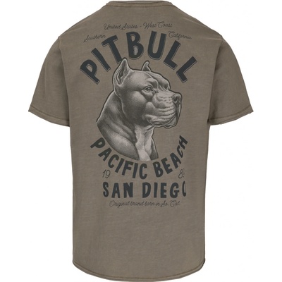 PitBull West Coast pánské triko PACIFIC hnědé