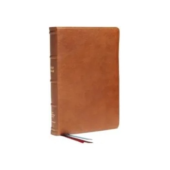 Image 1 of Nkjv, Reference Bible, Classic Verse-By-Verse, Center-Column, Premium Goatskin Leather, Brown, Premier Collection, Red Letter, Comfort Print: Holy Bib | Thomas Nelson