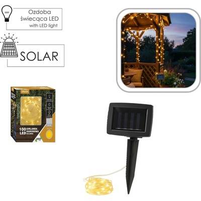 Garden Line Solární LED světelný řetěz Lako 9,9 m teplá bílá