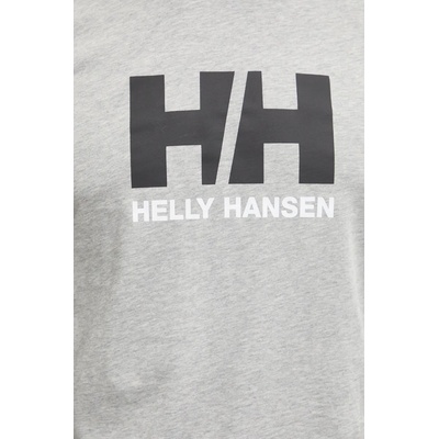 Helly Hansen Памучна тениска Helly Hansen HH LOGO в сиво с принт 30396 (30396)