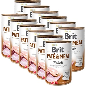 Brit Консерва Brit Paté & Meat Rabbit, 12 x 400 г