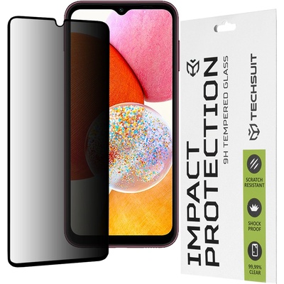 Techsuit Протектор за Samsung Galaxy A14 4G / A14 5G - 111D Privacy Full Glue - Черен