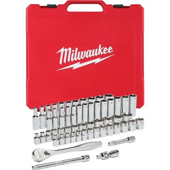 Milwaukee Sada račne 3/8"a metrických a coulových nástrčných kľúčov - 56ks