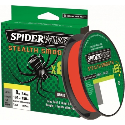 Spiderwire šnúra Stealth Smooth 8 Červená 150m 0,06mm