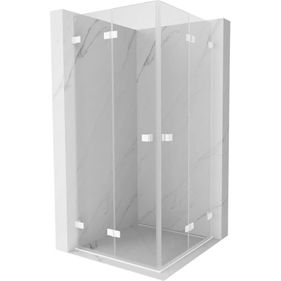 Mexen Lunar-F Duo сгъваема душ кабина 85 x 85 см, прозрачна, бяла - 836-085L-085P-20-00 (836-085L-085P-20-00)