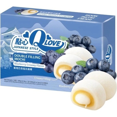 Qlove Japonské Koláčky Creamy Blueberry Double Filling Mochi 180 g
