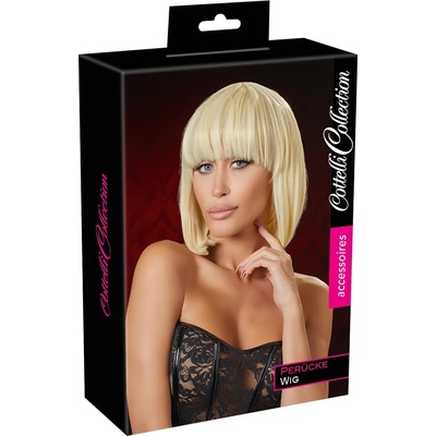 Cottelli - средна дължина, боб перука с ресни (руса)