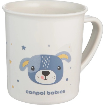 Canpol babies Пластмасова чаша с дръжка Canpol - Cute Animals, 170 ml, Синя (4/413_blu2)