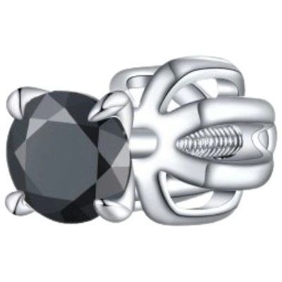 Olivie stříbrná náušnice PIPPI BLACK 8757