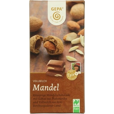Gepa Bio mléčná s celými mandlemi, 100 g