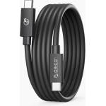 ORICO USB4 Thunderbolt5 кабел 80Gbps 240W USB-C към USB-C 2m - Черен (ORICO-TBZ5-20-BK-BP)