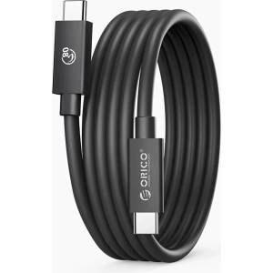 ORICO USB4 Thunderbolt5 кабел 80Gbps 240W USB-C към USB-C 2m - Черен (ORICO-TBZ5-20-BK-BP)