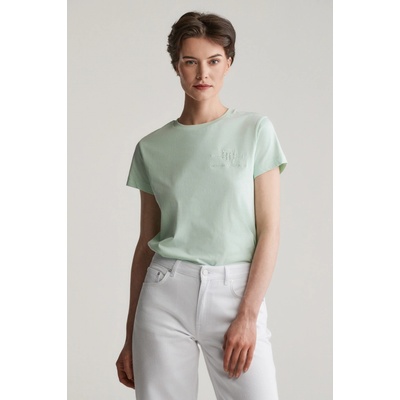 Gant REG TONAL SHIELD SS T-SHIRT FADED MINT