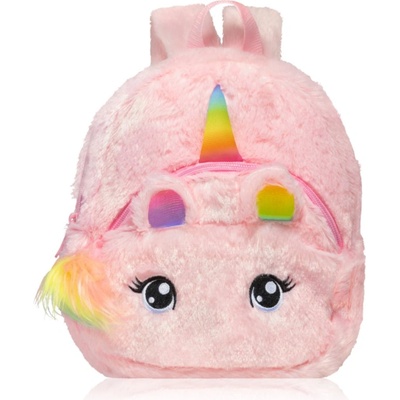 BrushArt KIDS Fluffy unicorn backpack Small детска раница Pink (20 x 23 cm)