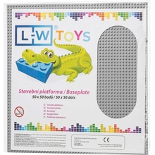 L-W Toys Podložka na stavění 50x50 - šedá