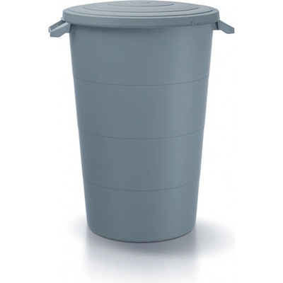 Prosperplast SMOOTH Plastová nádoba s úchytmi 80l, světlo šedá IDSM80U