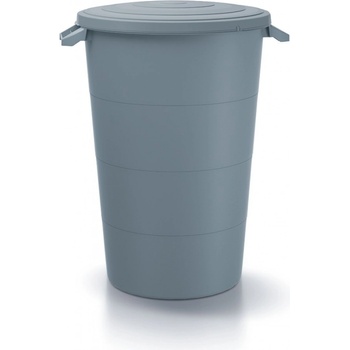 Prosperplast SMOOTH Plastová nádoba s úchytmi 80l, světlo šedá IDSM80U