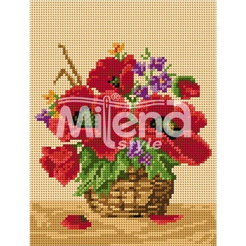 Milena Style Макове - гоблен с щампа с конци Ariadna