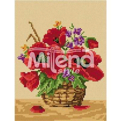 Milena Style Макове - гоблен с щампа с конци Ariadna