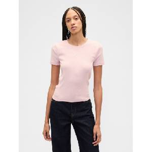 GAP Ребрести crop топ с лого GAP GAP | Rozov | ЖЕНИ | XXS