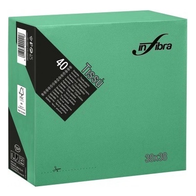 Infibra papírové ubrousky Linea zelené 2V 40ks 38x38cm