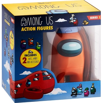 Image 1 of PMI Екшън фигура P. M. I. Games: Among Us - Crewmate (2 hidden hats and accessories) (Series 2), 17 см, aсортимент (074515)