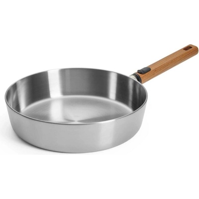 Panvica na soté LOGIC STEEL 28 cm, s odnímateľnou rukoväťou, nerezová oceľ, WOLL