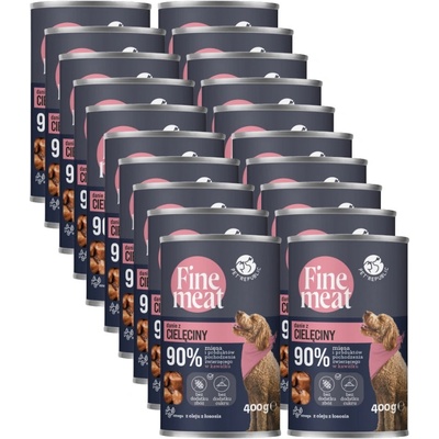 PetRepublic Fine Meat Adult teľacie jedlo 20 x 400 g