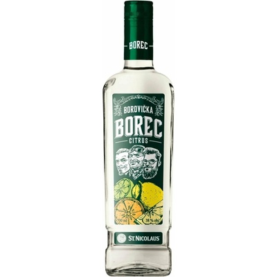 Borec Borovička Citrus 38% 0,7 l (čistá fľaša)