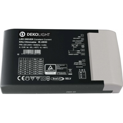Deko-Light napájení BASIC, DIM, Multi CC, IE-45HD konstantní proud 1050-1600 mA IP20 stmívatelné 14-43V DC 14,7-45,00 W 862193