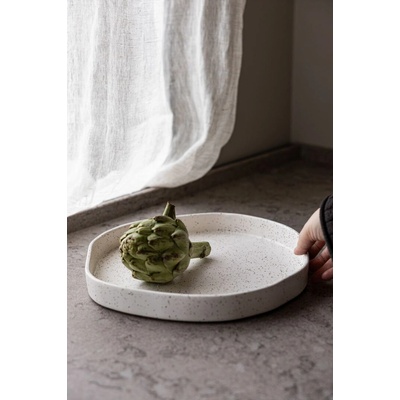 Storefactory Scandinavia Keramický tác Ekliden Vanilla 31 cm
