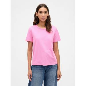 GAP Памучна тениска GAP GAP | Rozov | ЖЕНИ | XXS