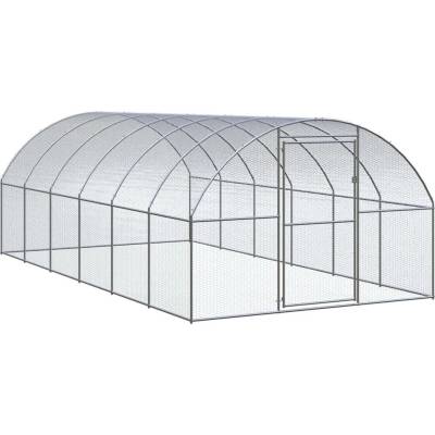 vidaXL Venkovní klec pro kuřata 3 × 6 × 2 m pozinkovaná ocel stříbrná 9799.3095465