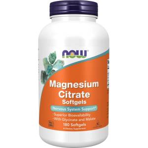 NOW NOW Magnesium Citrate Softgels, 180 Softgels - fitnesdobavki - 48,70 лв