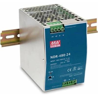 MEANWELL NDR-480-24 Prům. nap. zdroj 24V 20A MEAN WELL