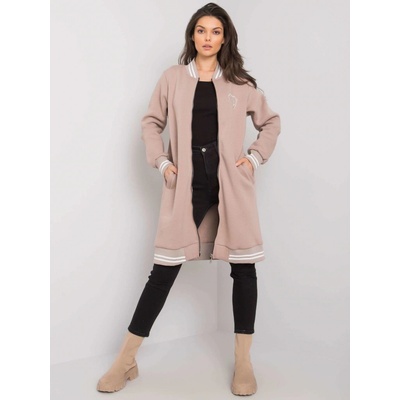 Dámska dlhá mikina na zips RV-BL-7350.28 béžová
