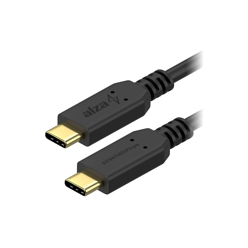 AlzaPower APW-CBTC1010B Core USB-C to USB-C 2.0 60W, 1m, černý