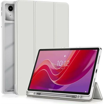 SES 2v1 Smart flip cover + zadní silikonový ochranný obal s držákem na pero Lenovo Tab M11 2024 16983 šedý