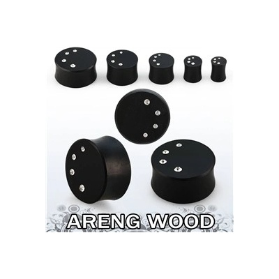 Piercingate plug do ucha s kamínky PTP00239