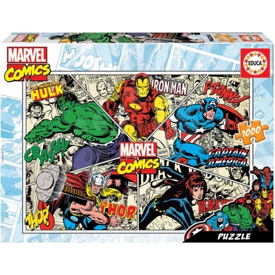 Educa EDU18498 Marvel Comics + Fix lepidlo 1000 dílků