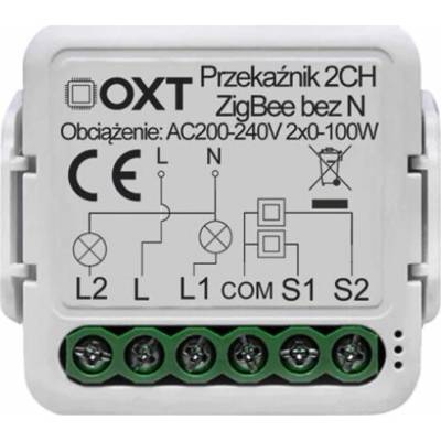 OXT Mini reléový modul OXT 2 obvody bez N ZigBee TUYA