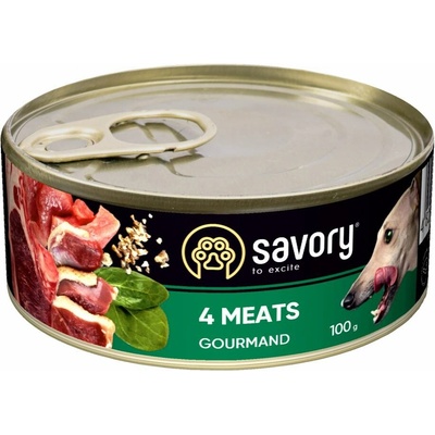 Savory Dog Adult 4 Meats 100 g