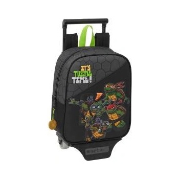 Teenage Mutant Ninja Turtles Училищна чанта с колелца Teenage Mutant Ninja Turtles Черен Сив 22 x 27 x 10 cm