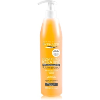 BYPHASSE Keratin Shampoo 520ml шампоан за суха коса с кератин