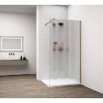 POLYSAN Esca - Душ стена Walk-In 90x210 см, Antidrop, Флуте стъкло/матова мед ES1390-09 (ES1390-09)