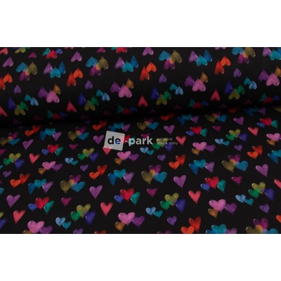 de-park Zimní softshell 10/3 - Srdíčka na černé