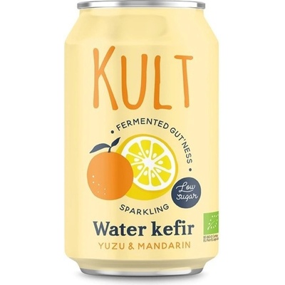 Kult Kefir Bio Vodní kefir s příchutí yuzu a mandarinky 330 ml – Zboží Dáma