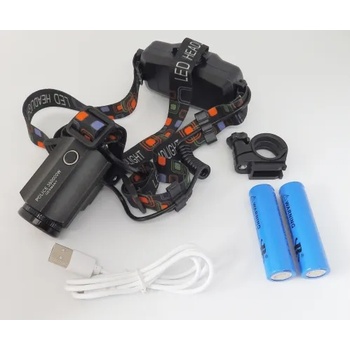 Image 1 of Мощен акумулаторен челник cree xml t6 zoom , КОМПАС, usb зареждане