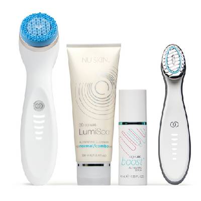 Nuskin LumiBoost-sada LumiSpa iO a ageLoc Boost LumiSpa iO: Balíček s modrou LumiSpa iO